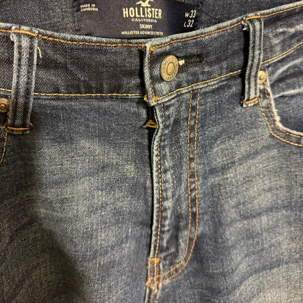 Men's Blue Skinny Jeans - Picture 3 of 3